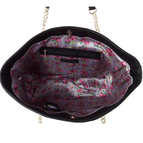 Betsey Johnson Pink Tote Clutch Charm Skull 3 in 1 - Picture 6 of 8